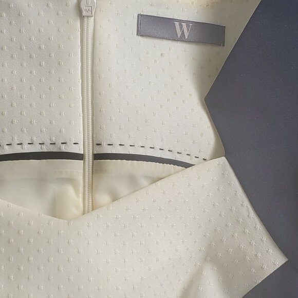 Gorgeous Navy&White Formal Polyester Dress - Picture 6 of 6